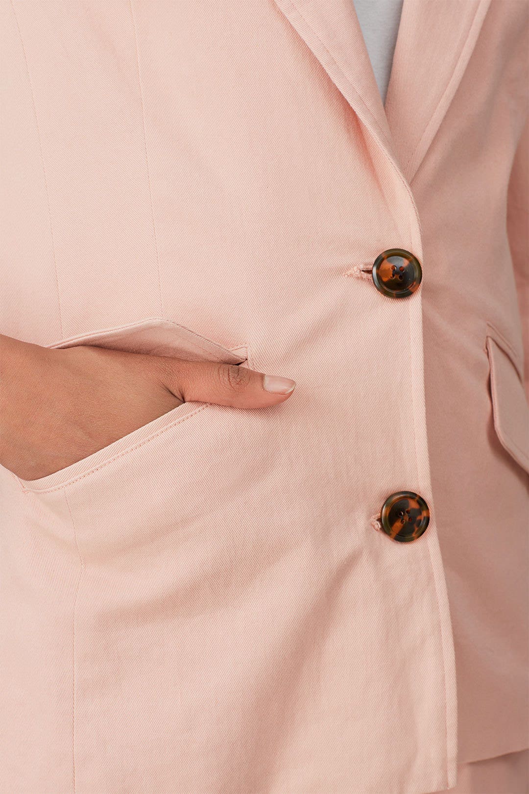 Blush Twill Blazer by KENDALL + KYLIE 3