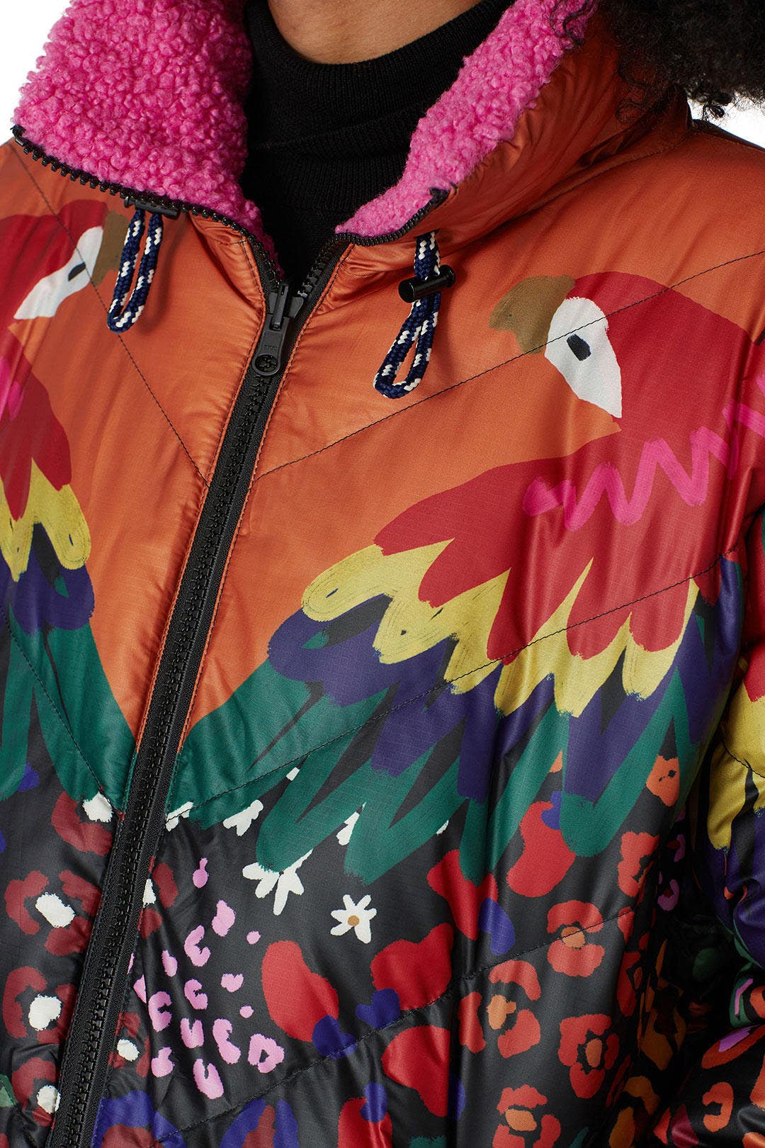 Printed Macaw Mixed Media Puffer by FARM Rio 3