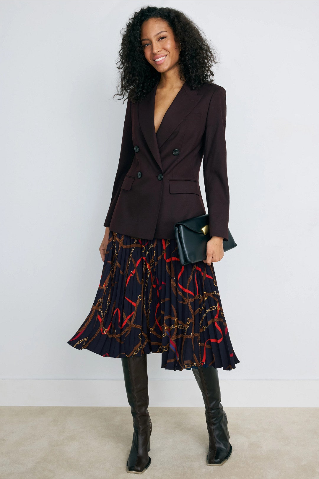 Pleated Equestrian Print Midi Skirt by Lauren Ralph Lauren 3