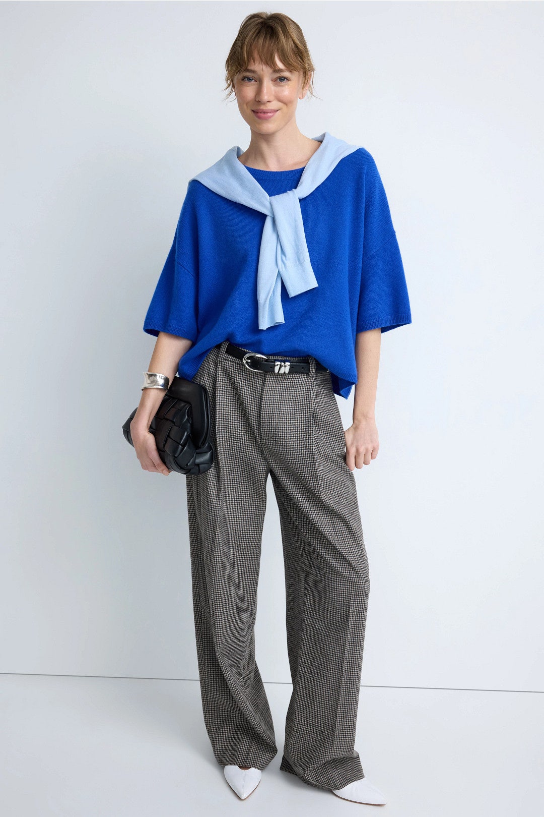 High Rise Houndstooth Trouser by VINCE. 3