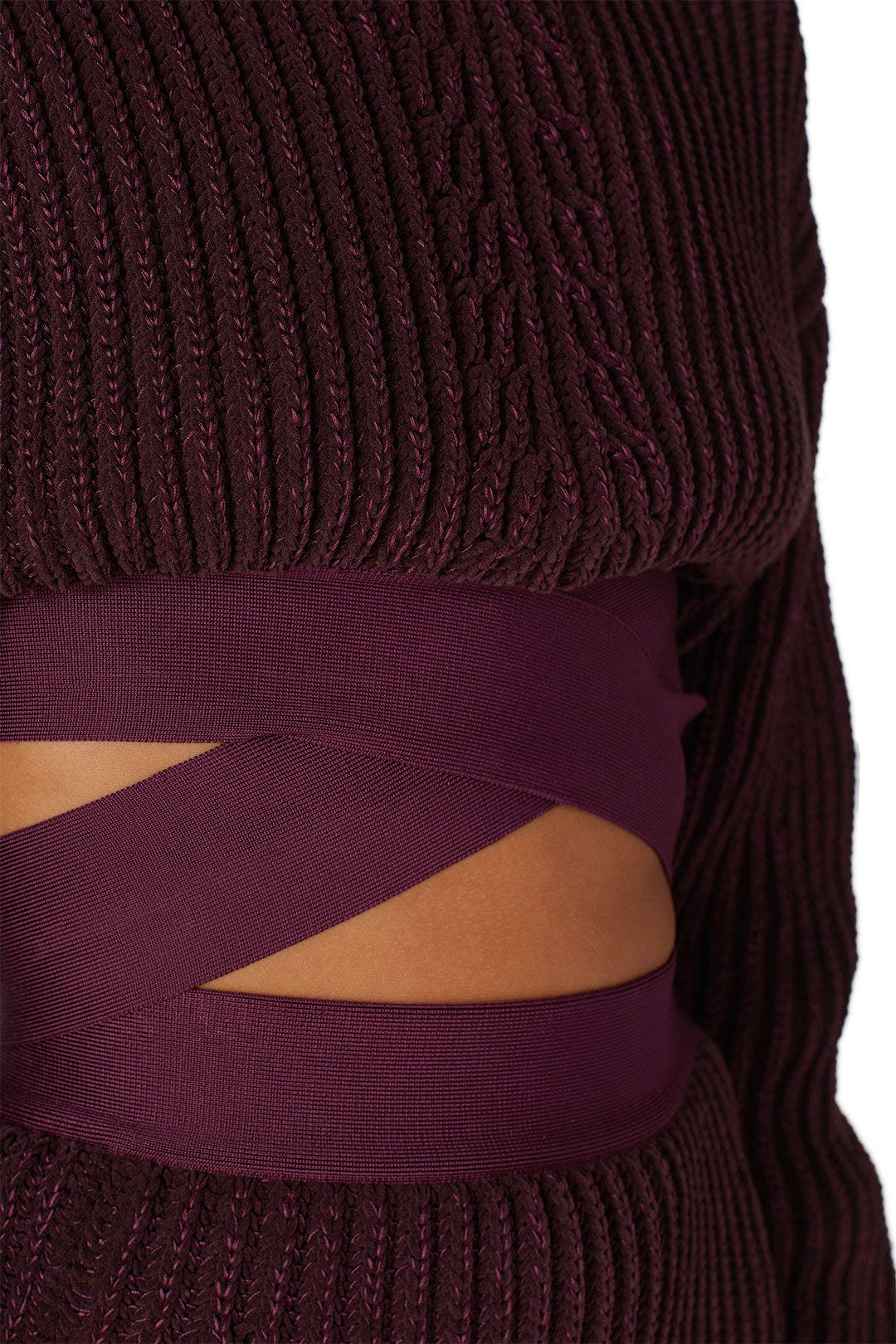 Red Chunky Crop Top by Hervé Léger 3