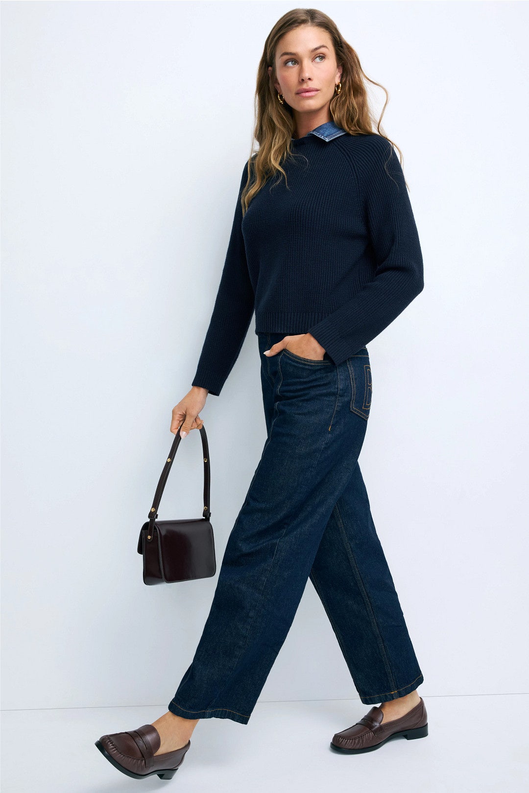 Dash Denim Collar Pullover by Central Park West 3