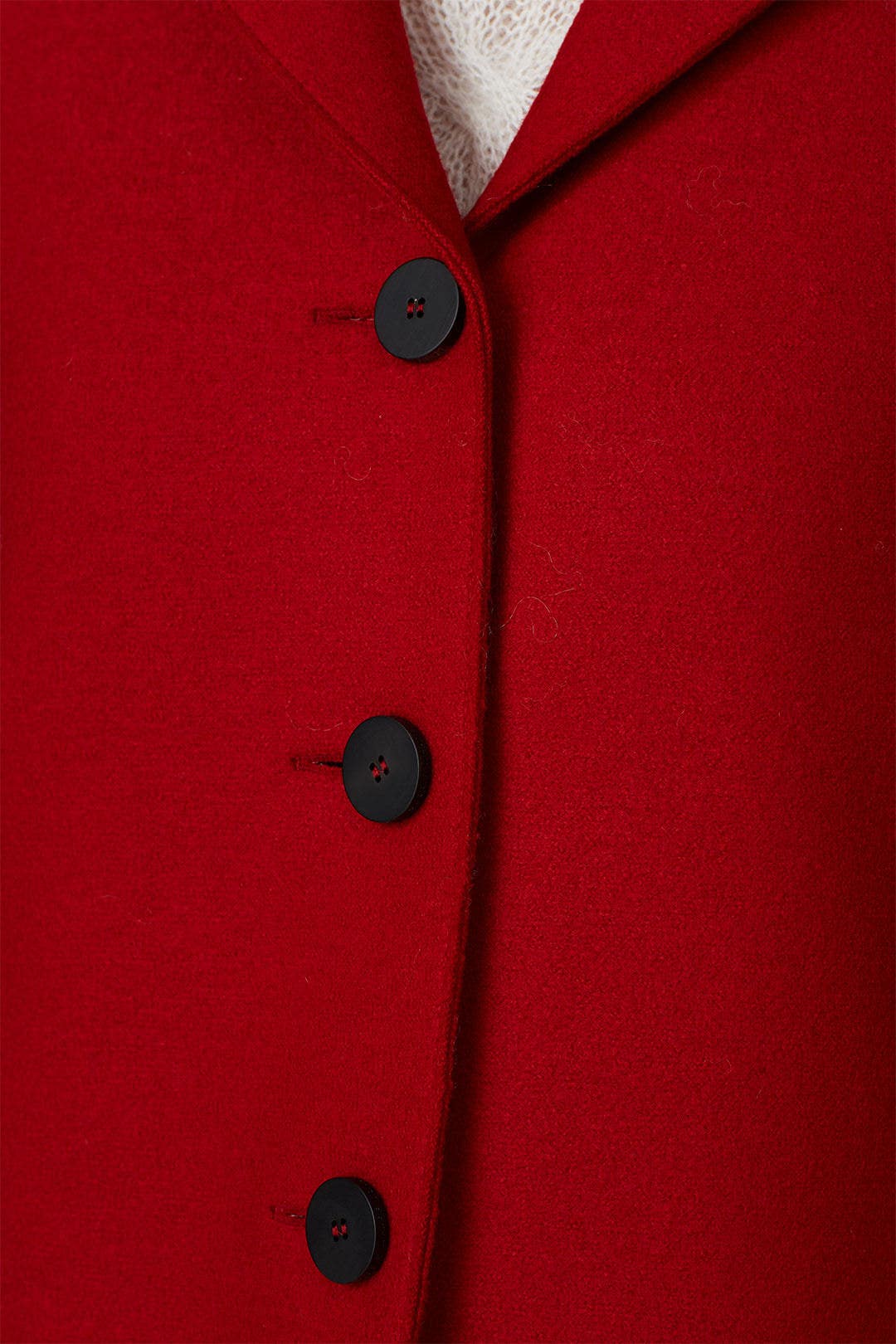 Red Boxy Wool Coat by Harris Wharf London 3