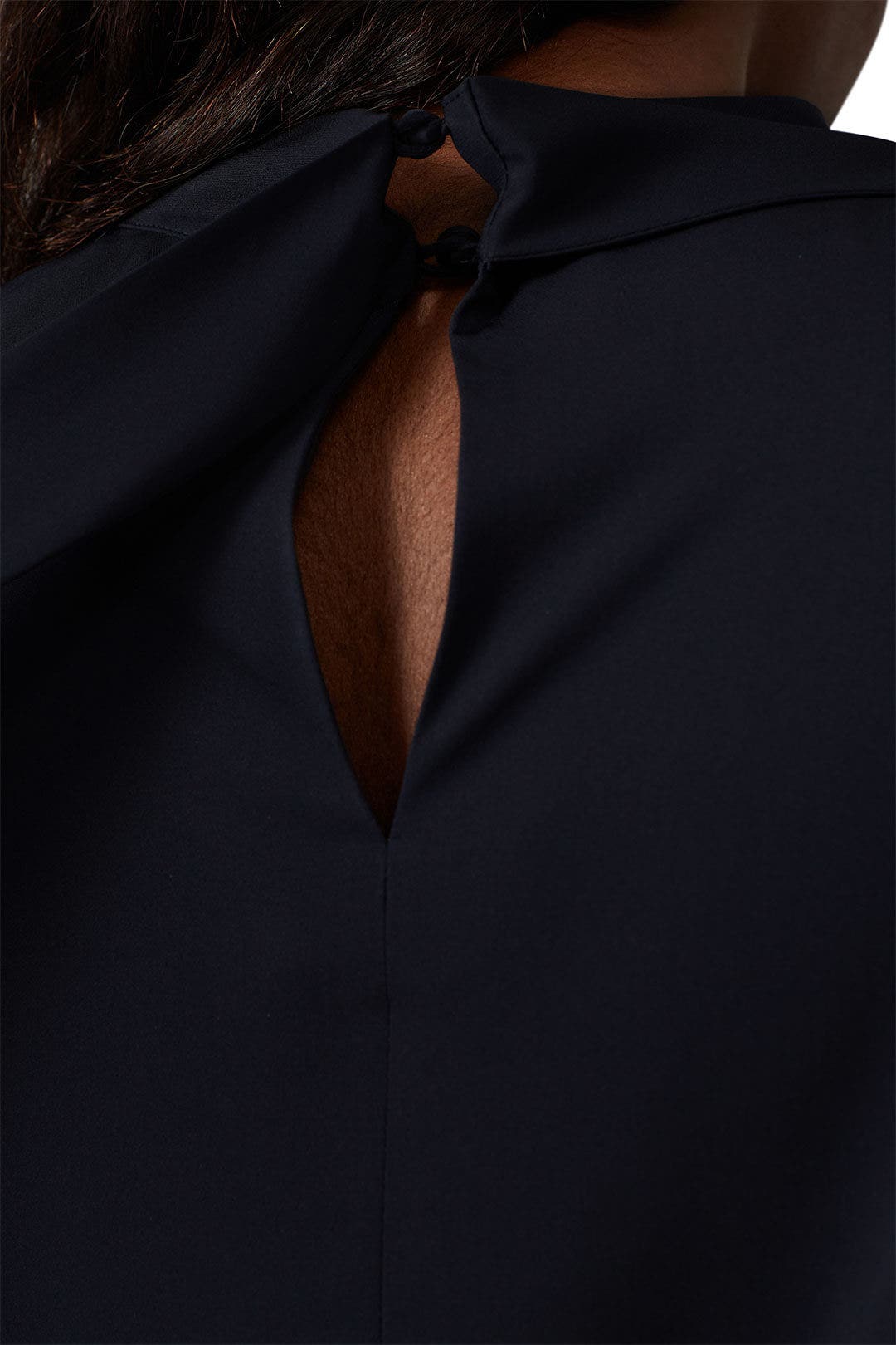 Navy Mock Neck Blouse by Jason Wu 3