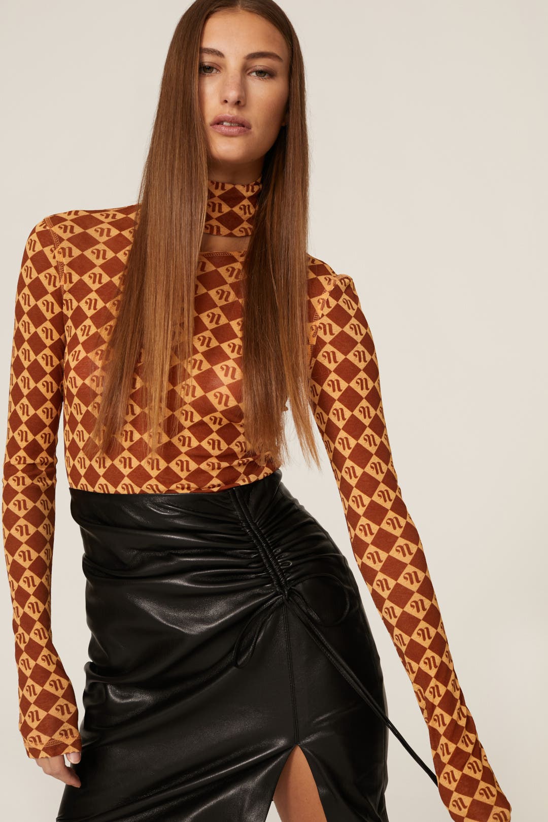 Zow Faux Leather Skirt by Nanushka | Rent the Runway