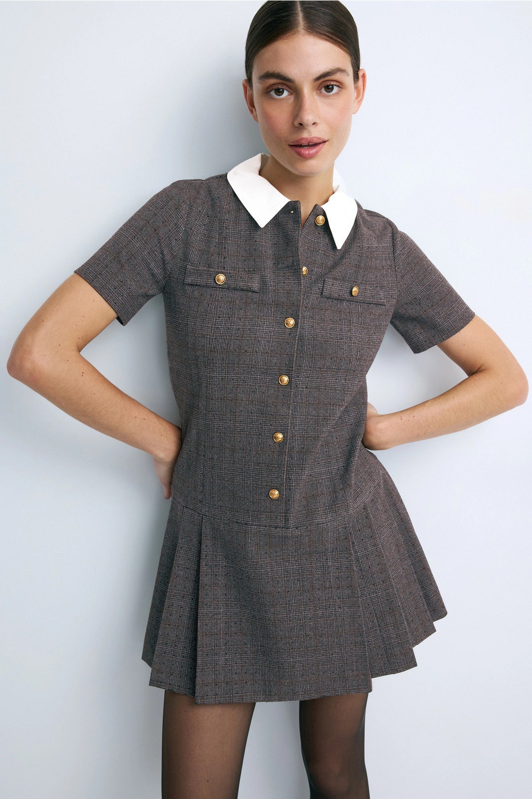 Lenora Mini Dress With Collar by Sandro 3
