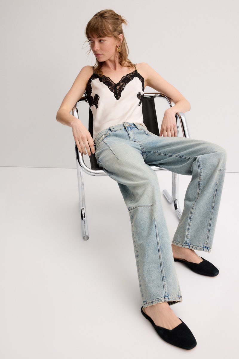 Goldie Mid-Rise Darted Straight Leg Jeans by Triarchy - Photo 3