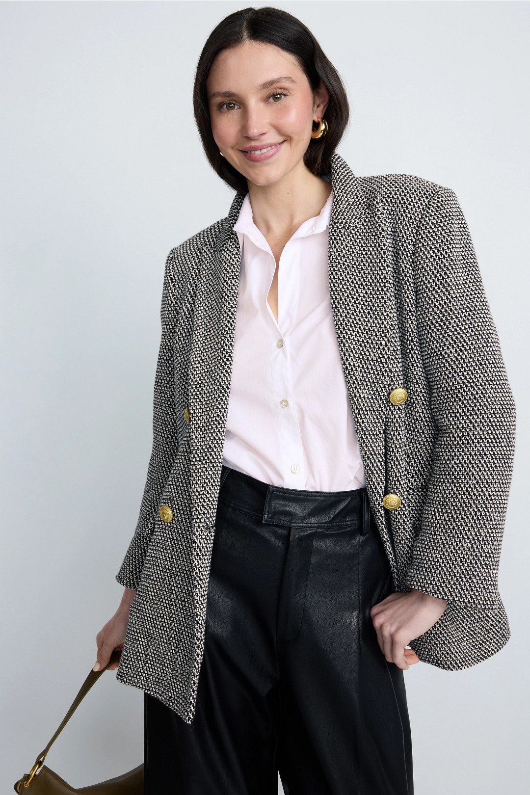 Riva Knit Double Breasted Blazer by L'agence 3
