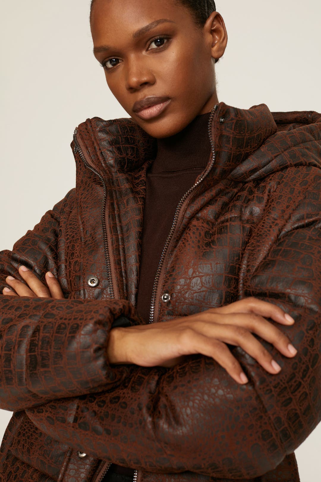 Croc Illusion Coat by Unreal Fur | Rent the Runway