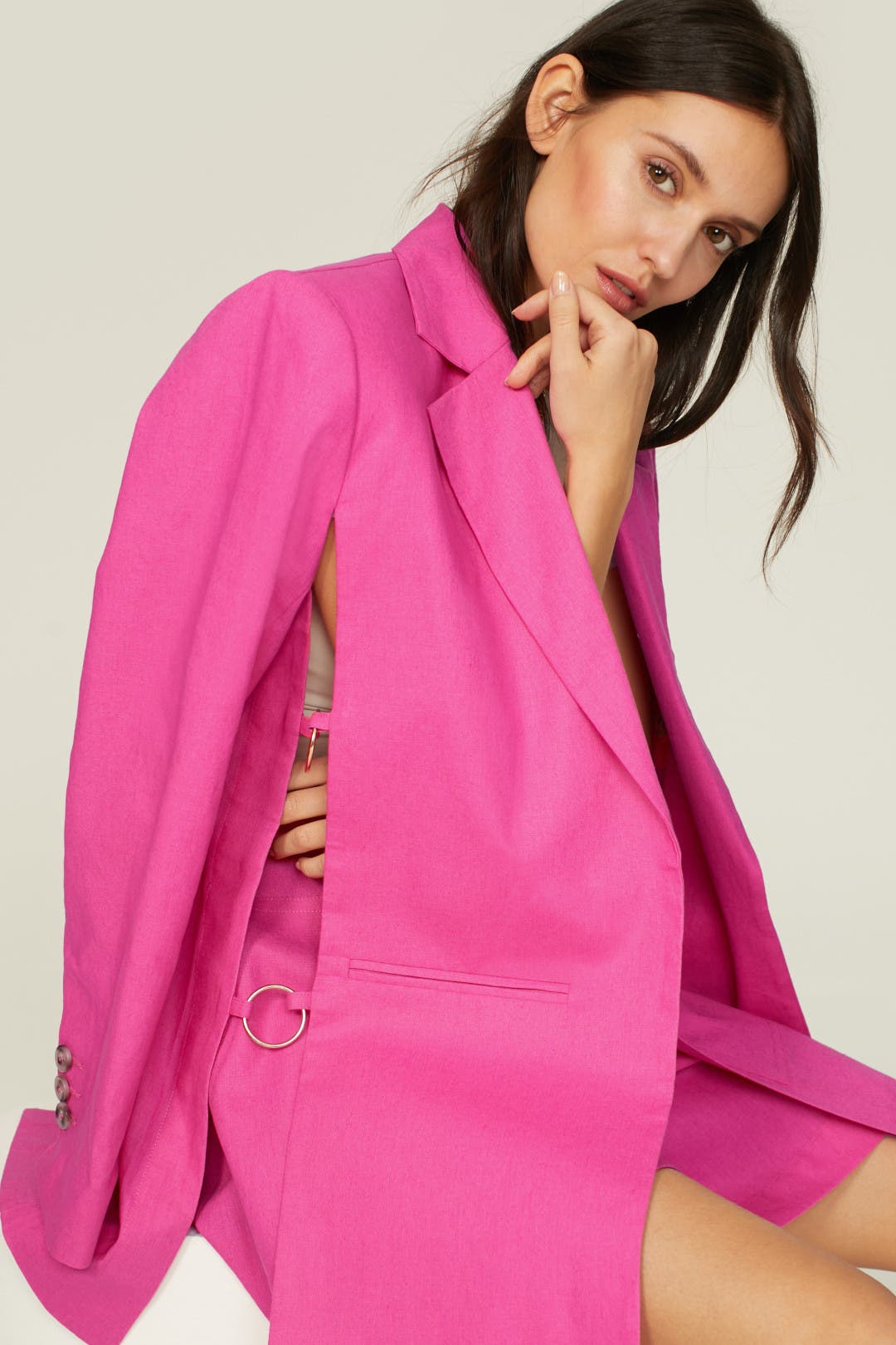 Pink Oversized Blazer by Eudon Choi x RTR | Rent the Runway