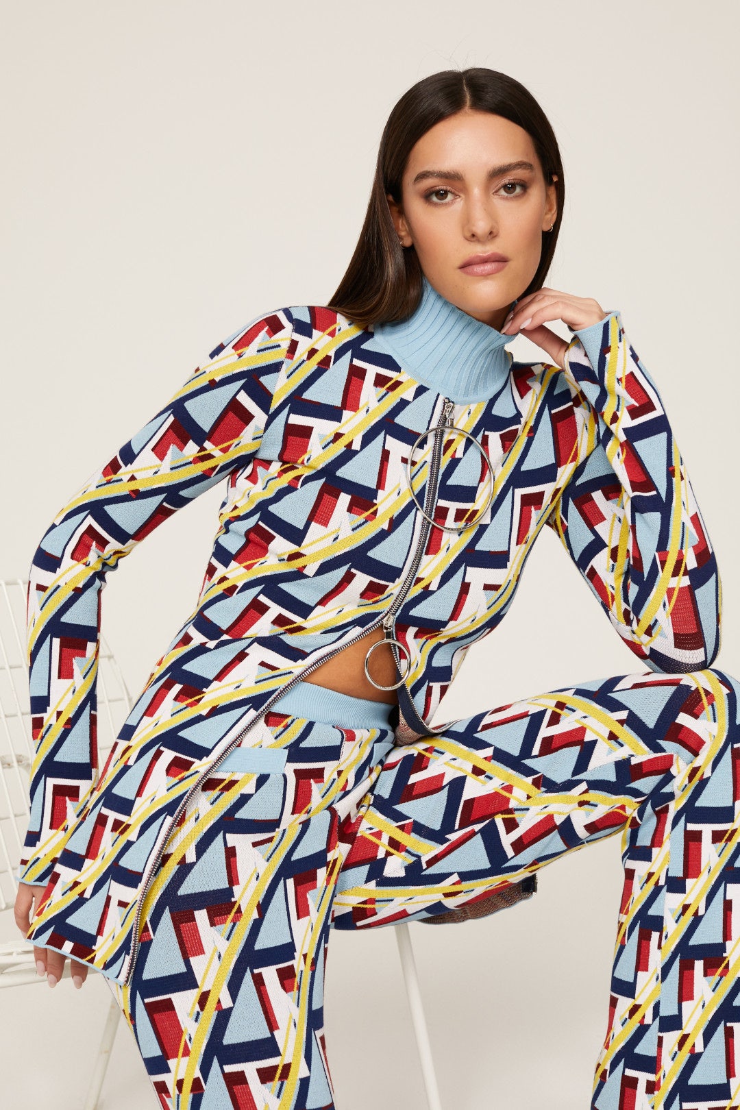 DONT  PUB Geo Zip Cardigan by Rabanne 3