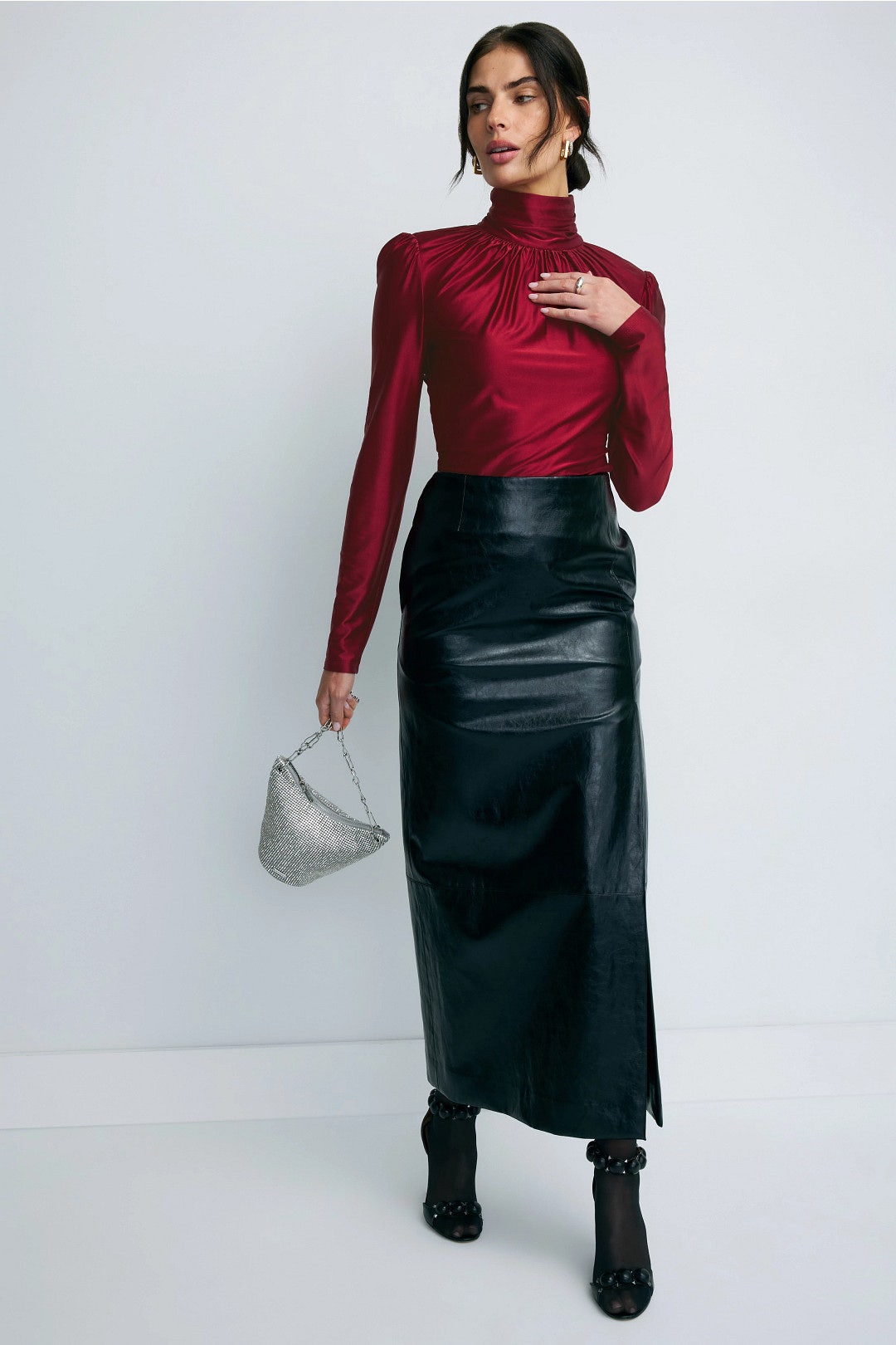 Ruched Turtleneck Top by Rabanne 3