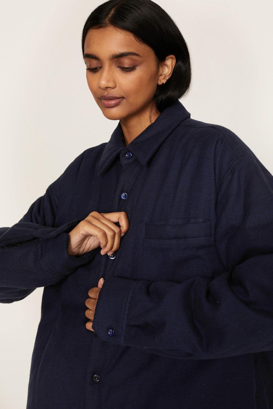 Flannel Quilted Shirt Jacket by Maison Margiela 3