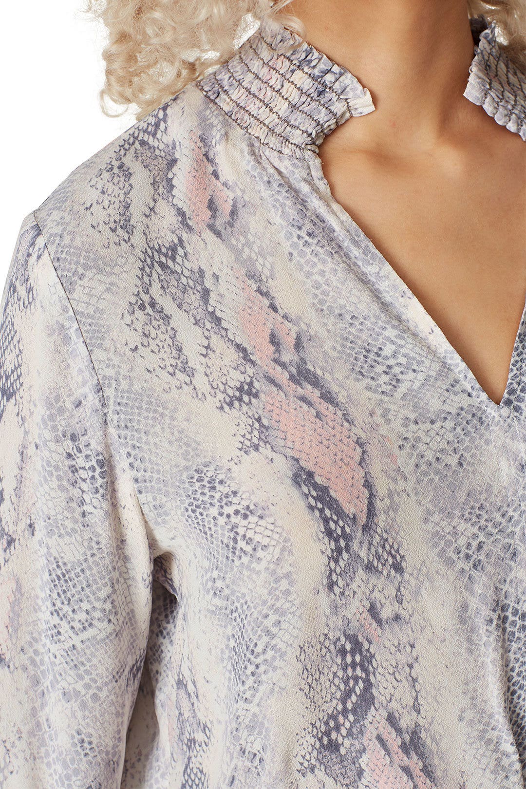 Snake Print Front Tie Top by Fifteen Twenty 3