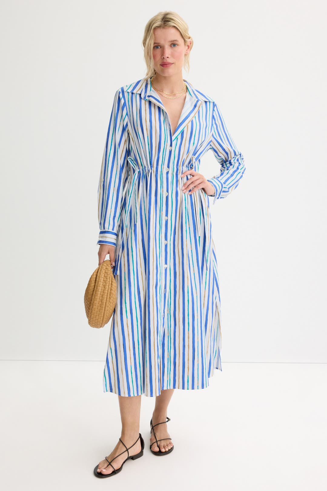 (取寄) ニックゾー レディース オアシス ストライプ ジェイミー ドレス NIC+ZOE women Oasis Stripe Jamie Dress Blue Multi Oasis Stripe Jamie Dress by NIC + ZOE | Rent the Runway