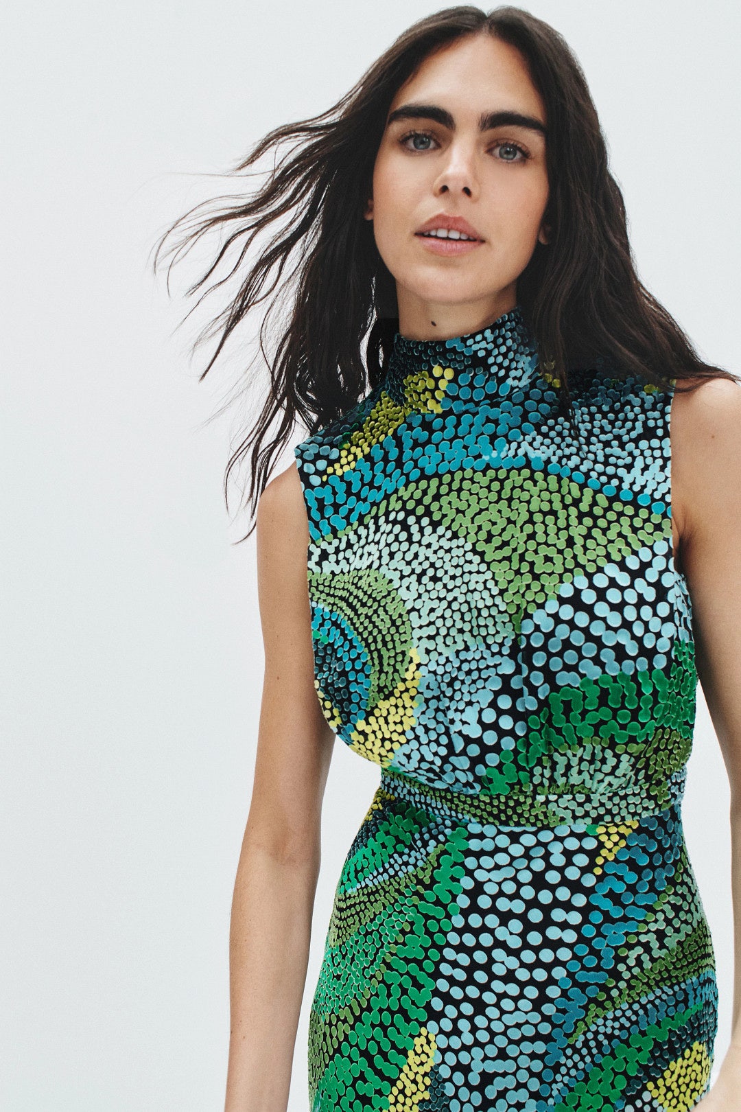 Fleur Dot Print Dress by SALONI 3