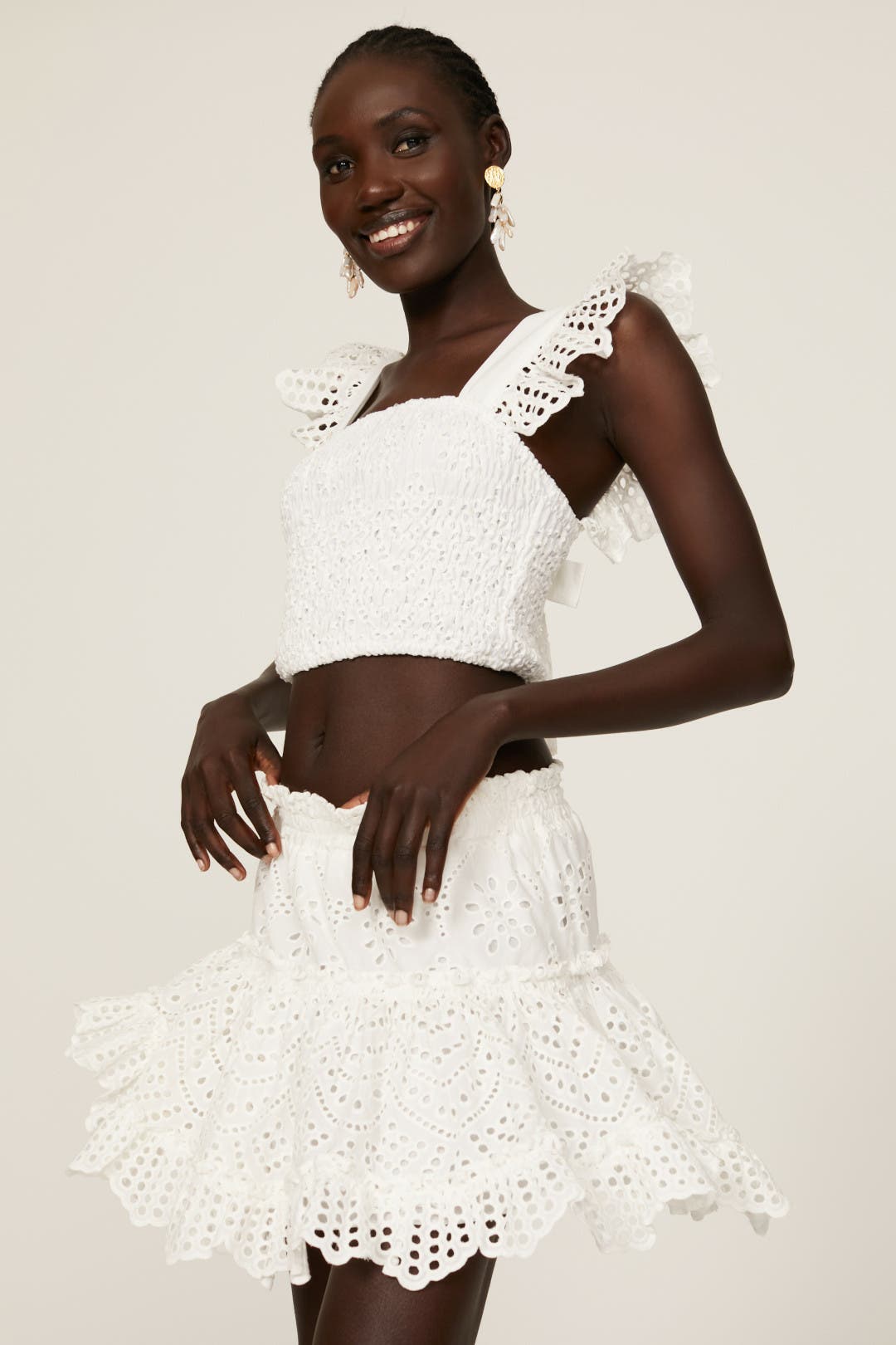 Sara Eyelet Skirt by MISA Los Angeles | Rent the Runway