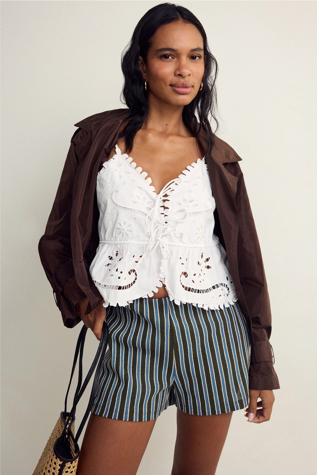 Vichi Striped Shorts by Veronica Beard 3