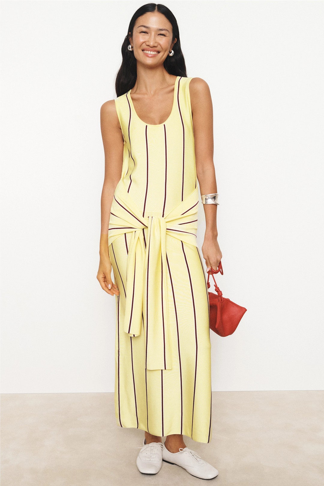 Striped Midi Tank Dress with Waist Tie by 3.1 Phillip Lim 3