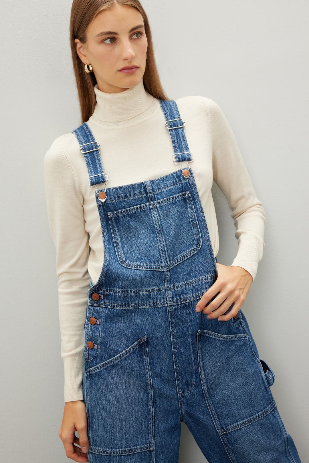 Denim Oversized Carpenter Overalls by Madewell | Rent the Runway