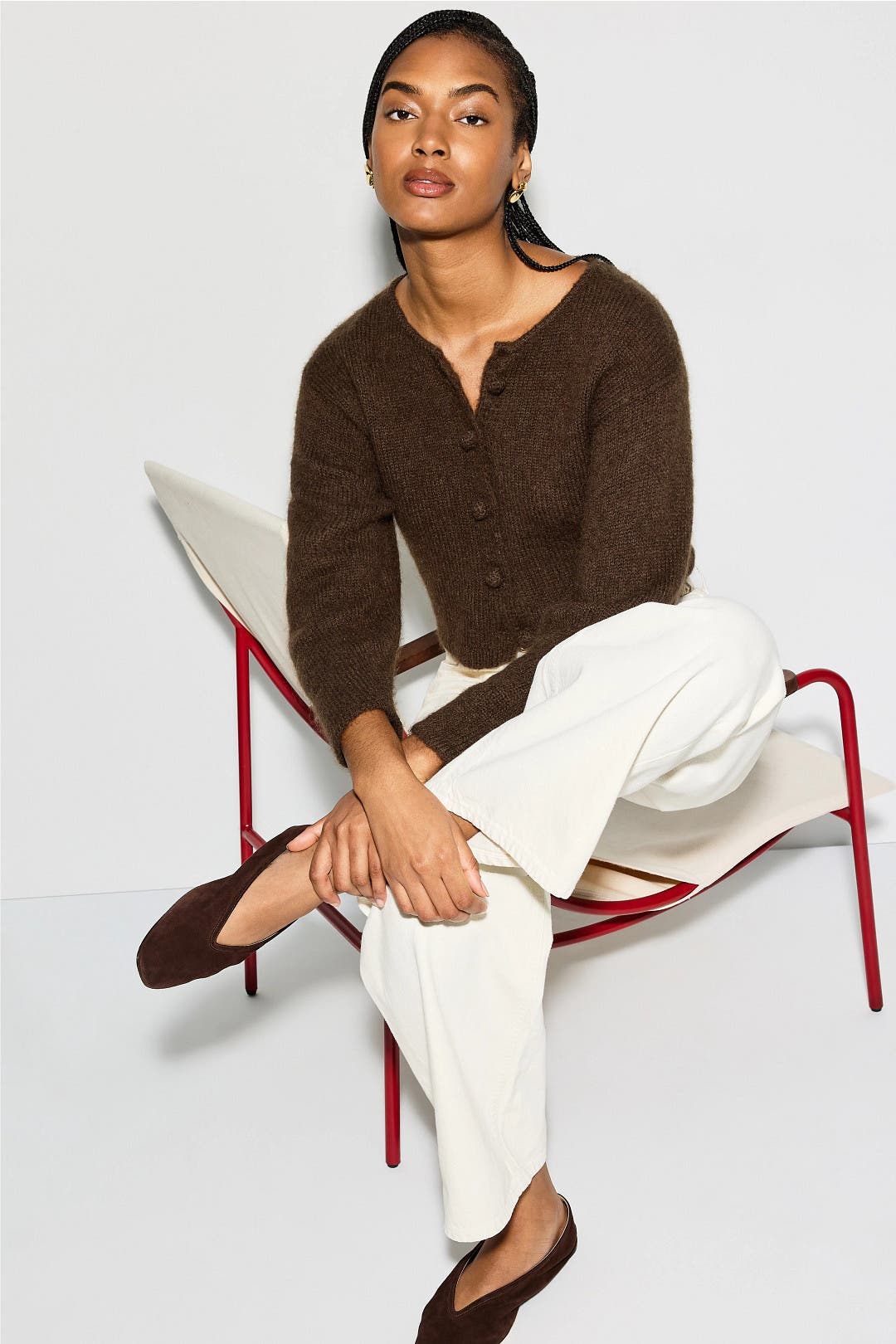 Brown Zharea Cardigan by By Malene Birger | Rent the Runway