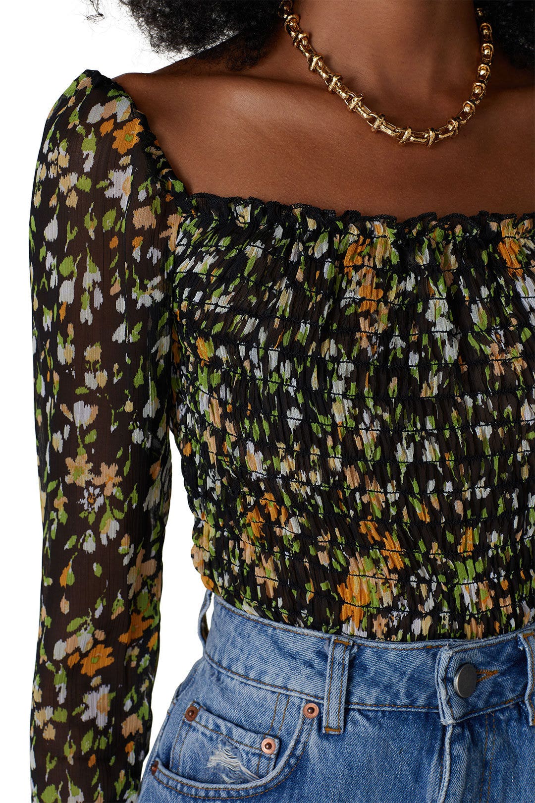 Floral Ruched Body Top by Louna 3