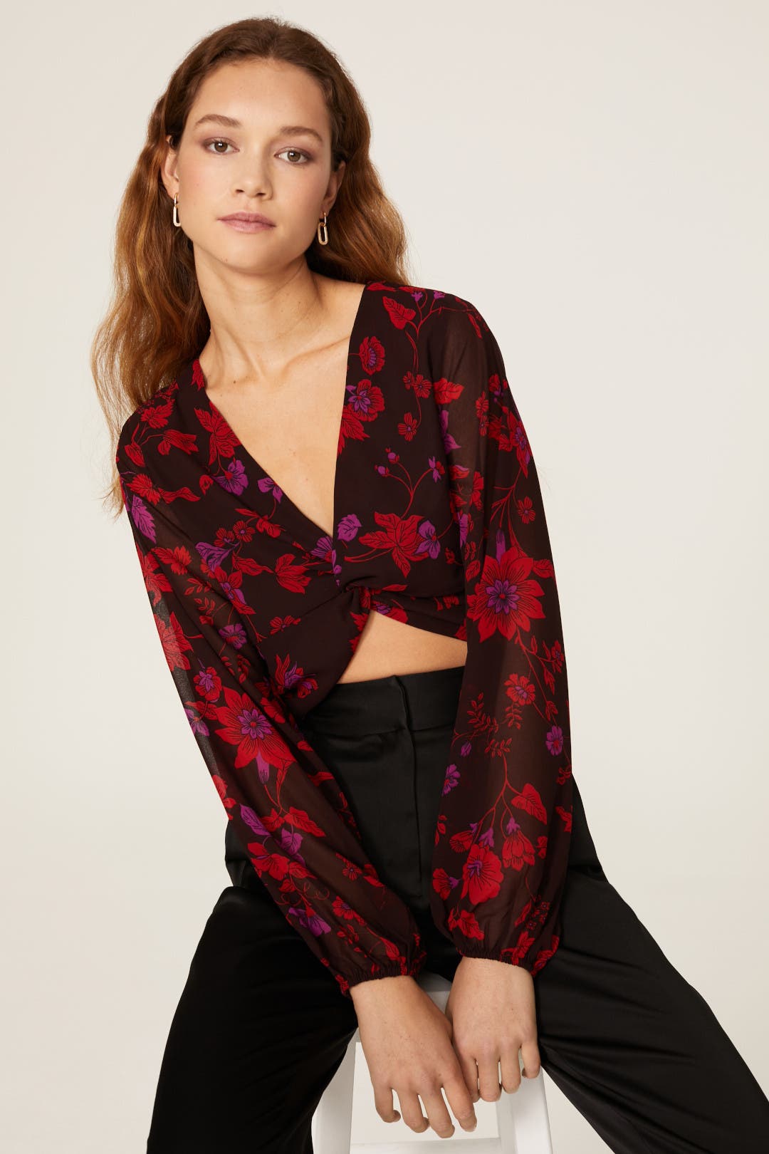 Sheer Twist Top by Sanctuary | Rent the Runway