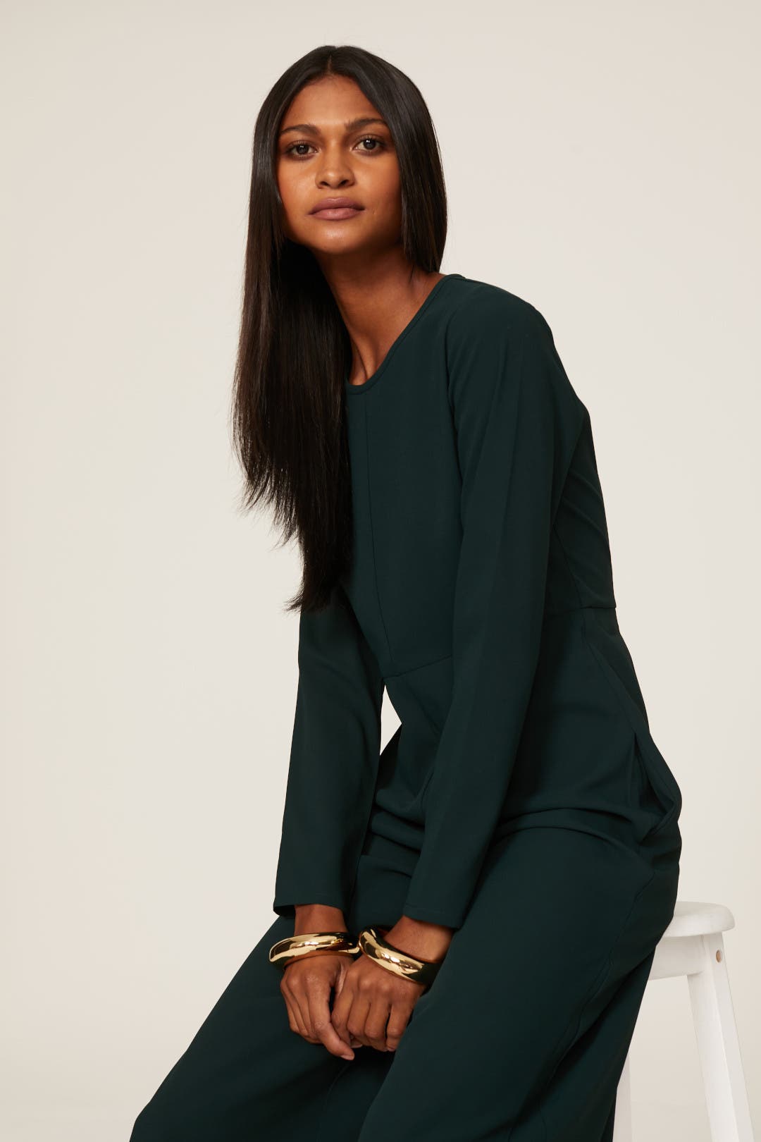 Emerald Green Jumpsuit by Adam Lippes x RTR | Rent the Runway