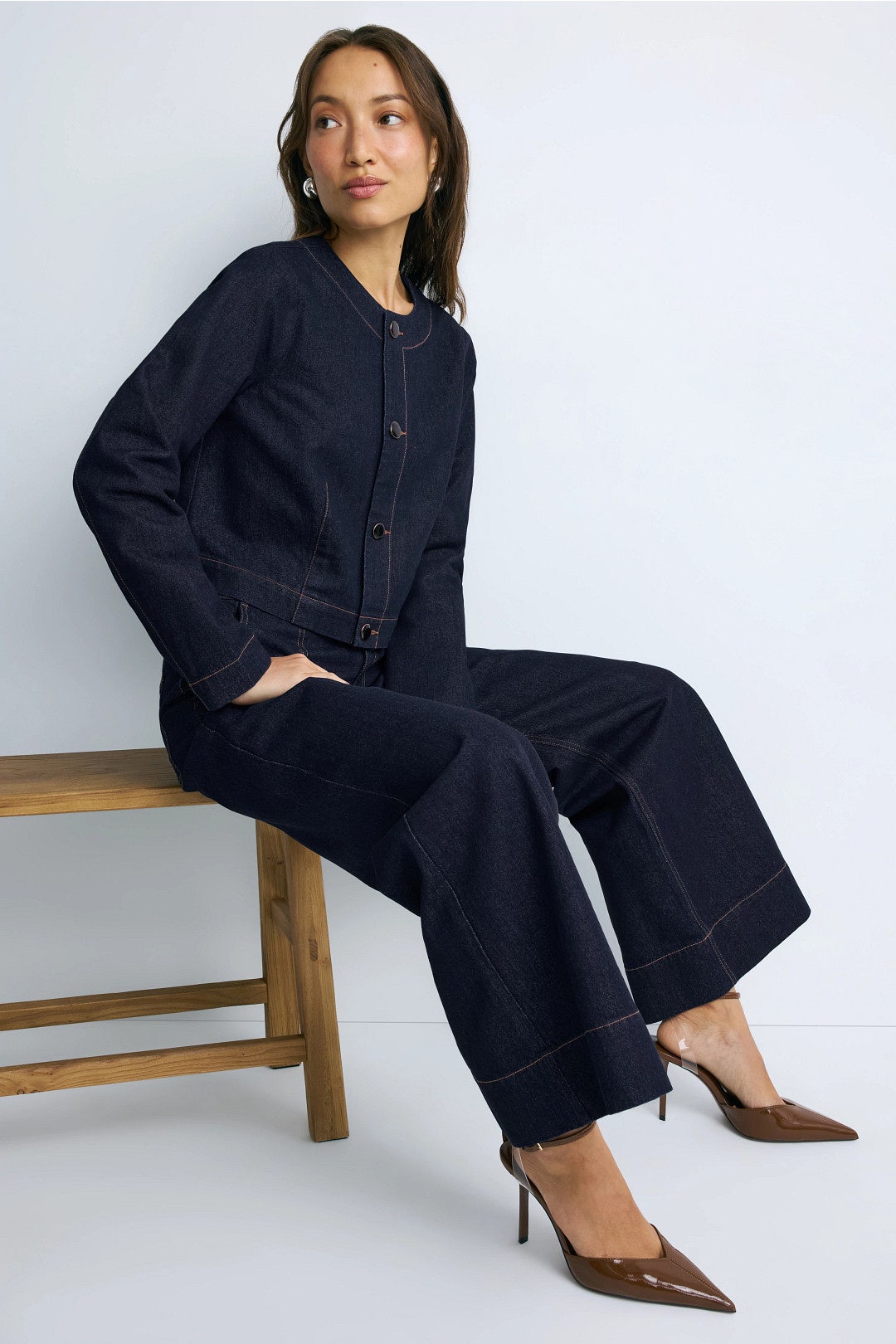 Sparkly Wide Leg Jeans by Derek Lam 10 Crosby x RTR 3