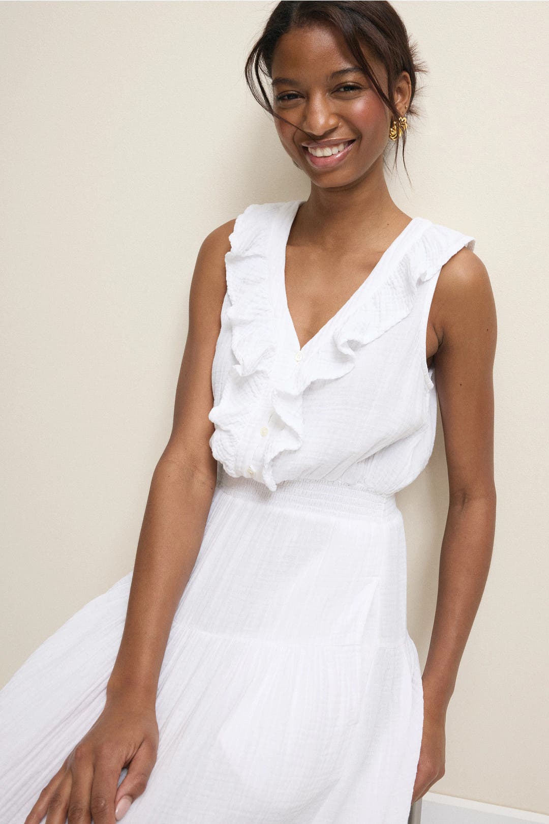 ワンピース deres relax dress white F size Desa Midi Dress by XíRENA | Rent the Runway