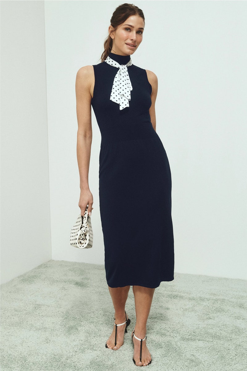 Ribbed High Neck Dress by Club Monaco | Rent the Runway