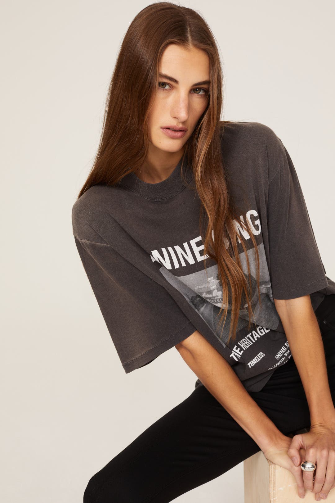 anine bing tシャツ Amazon.com: ANINE BING Women's Jaylin Bing Tee, Ivory, L