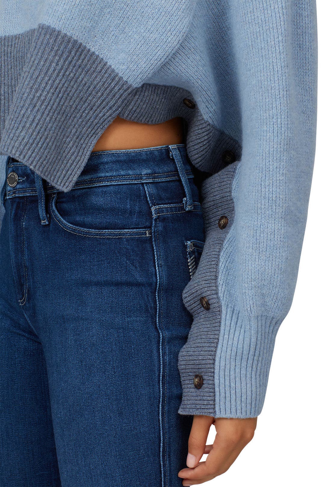 CÉDRIC CHARLIER - CEDRIC CHARLIER ニット Cédric Charlier grey mottled jumper with two rows of ostrich