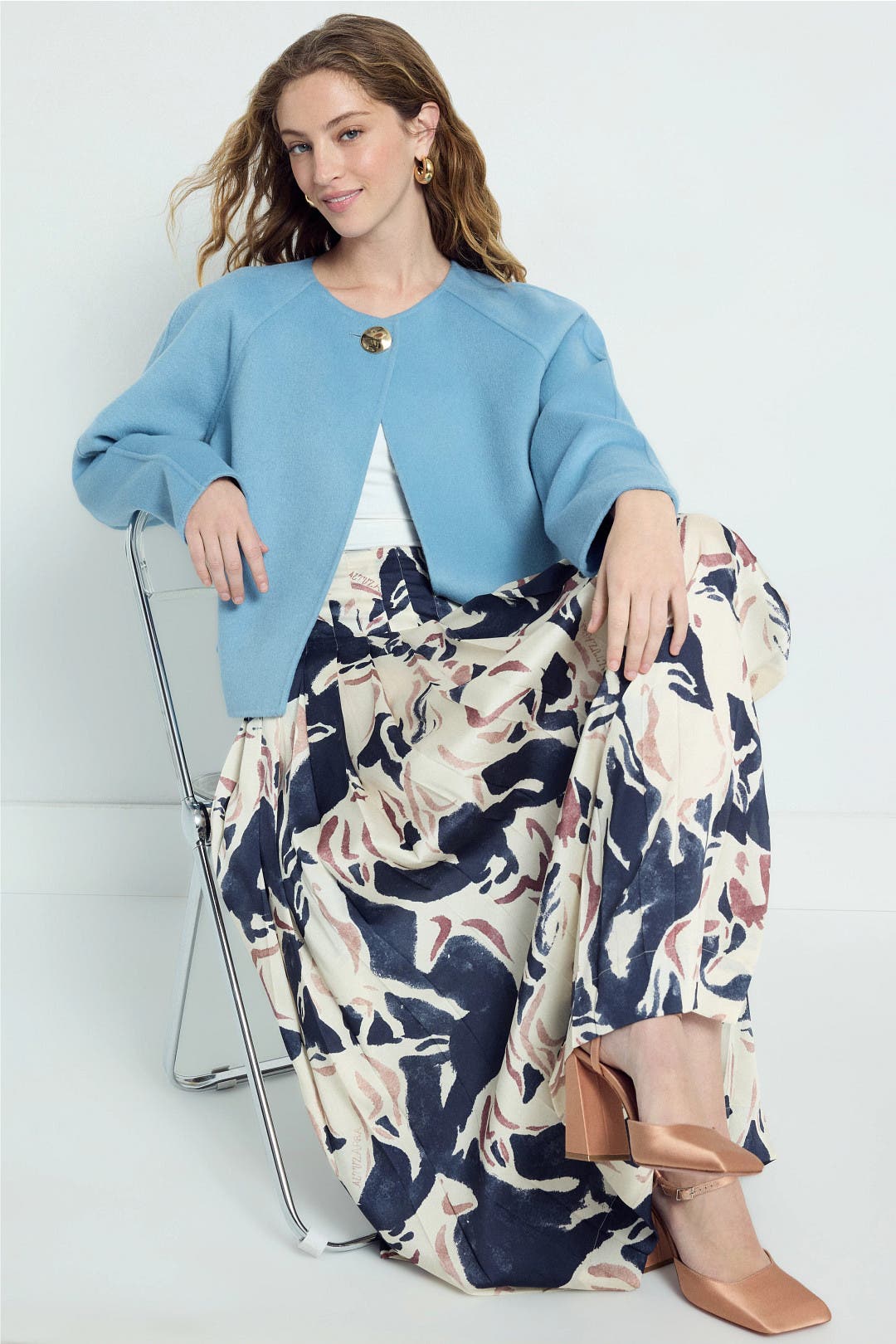 MYLAN Collarless Short Jacket u0026 dress 美品 MYLAN Collarless
