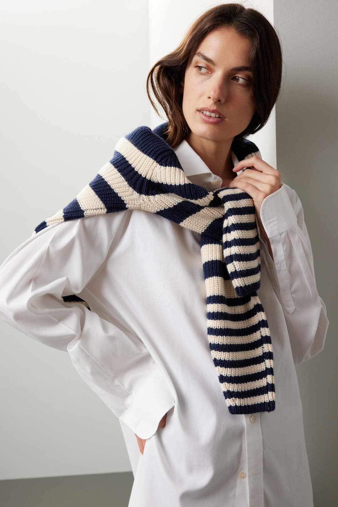 Navy Stripe Sweater by Derek Lam 10 Crosby x RTR | Rent the Runway