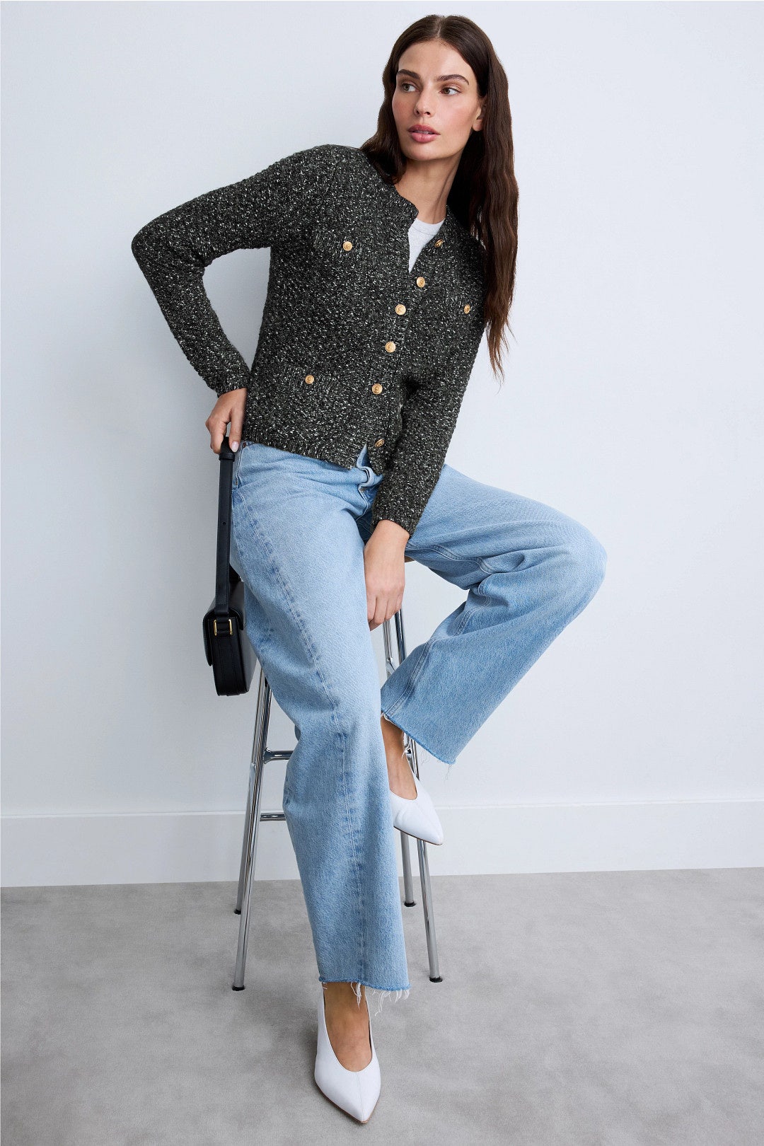 Rayna Metallic Cardigan by Central Park West 3