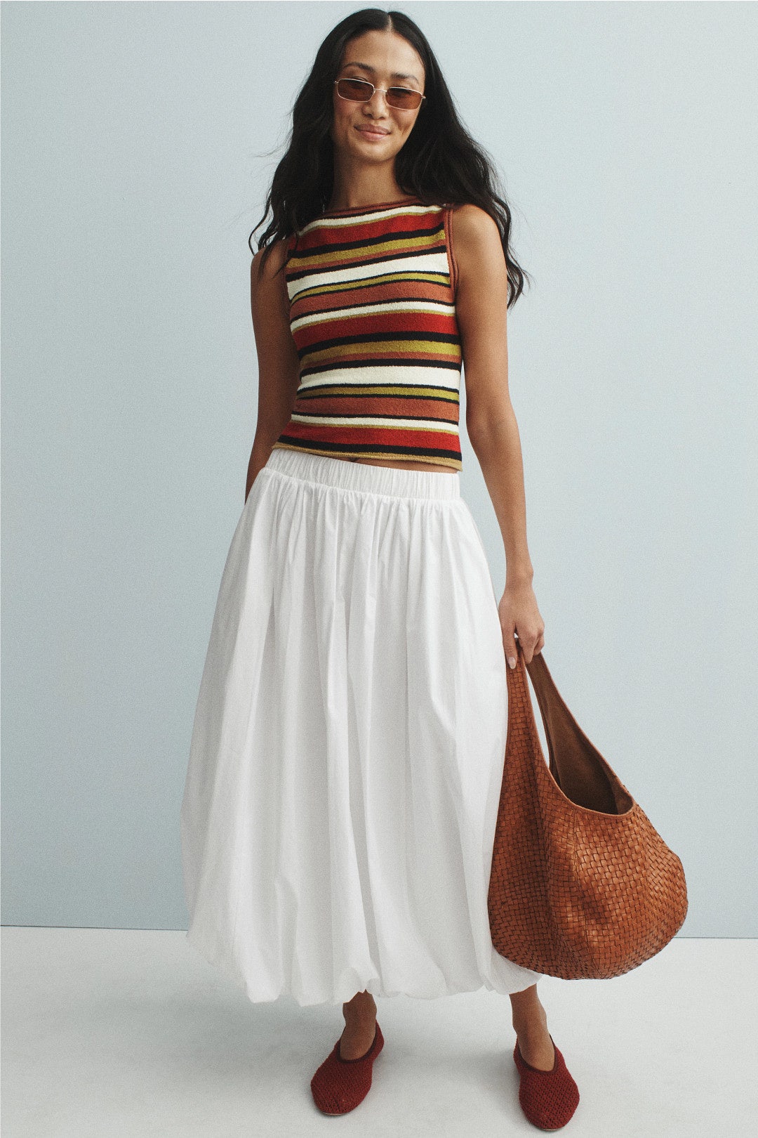 Earth Stripe Textured Knit Tank Top by Zulu & Zephyr 3