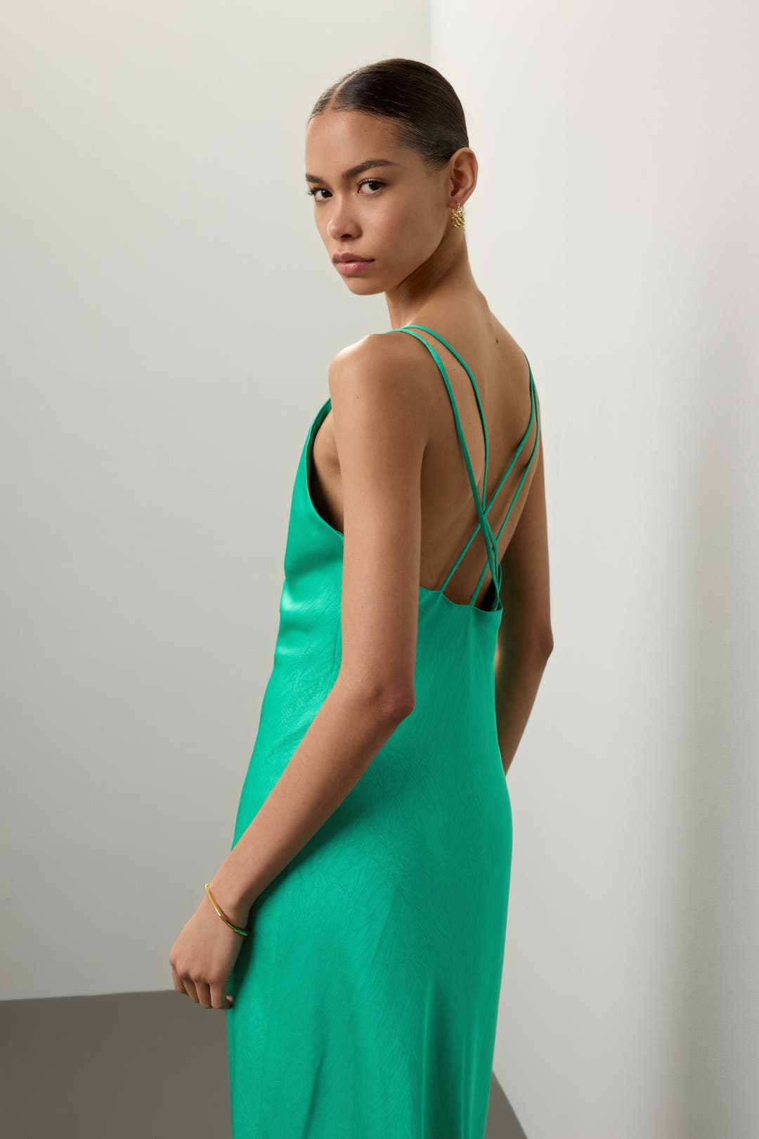 Satin Reformation Amelie Dress Satin Slip Dress By Saunders X RTR Rent The  Runway