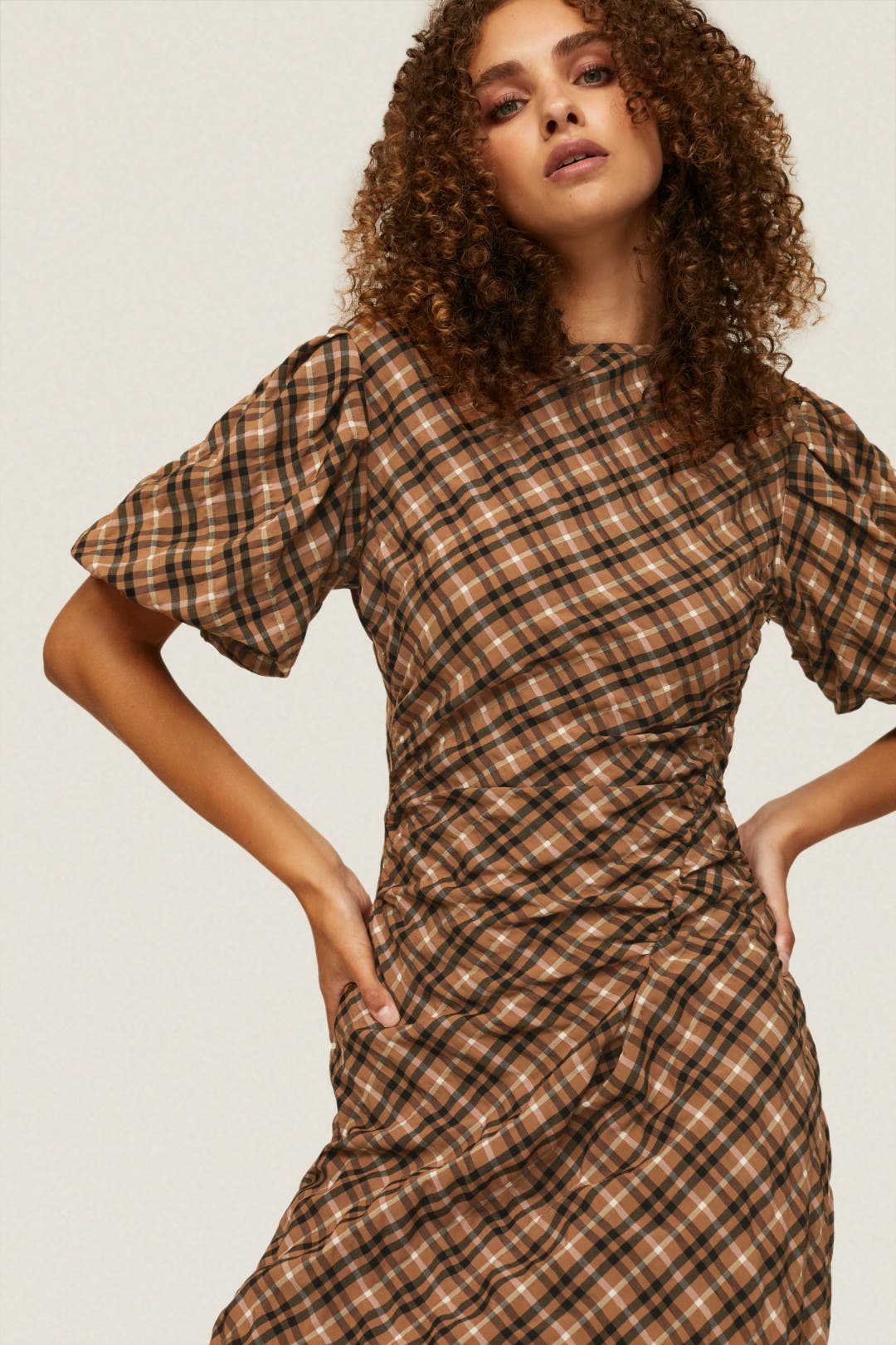 HYKE ハイク plaid gathered dress M Amazon.com: XCJIKUKE Women