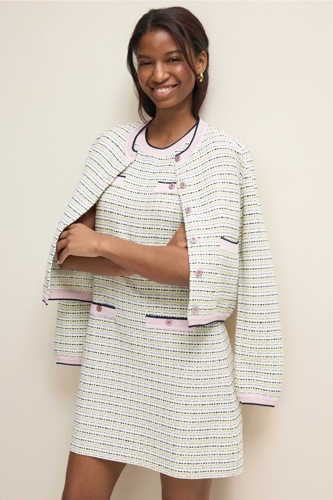 Tweed Knit Mini Dress by Aldomartins 3