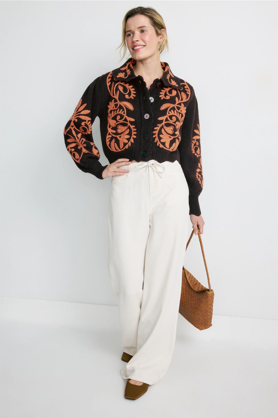 Cornely Ainika Knit Cardigan by FARM Rio | Rent the Runway