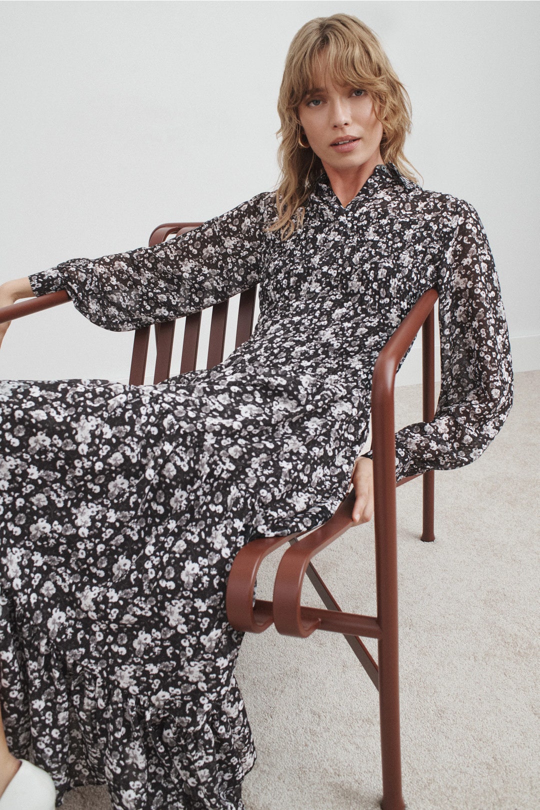 Smocked Button Down Shirt Dress by MICHAEL KORS 3