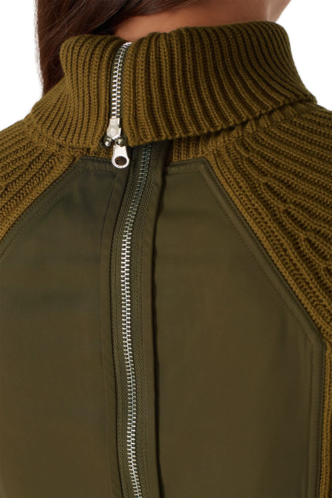 Reversible Turtleneck PO ♡ カーキ Olive Cable Knit Cropped Perry Turtleneck | Hyacinth House