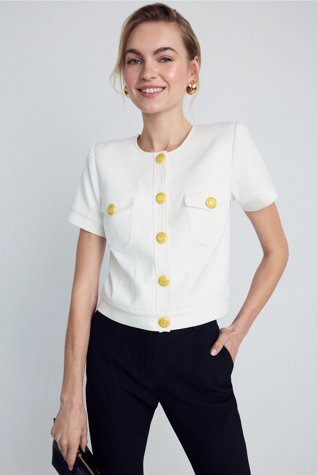 Nawa Short Sleeve Jacket by L'agence 3