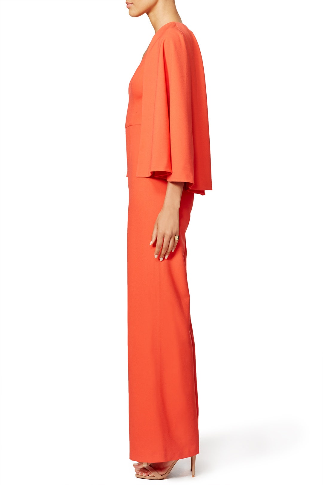 Red Amadeo Revolve Cape Jumpsuit by Alexis 2