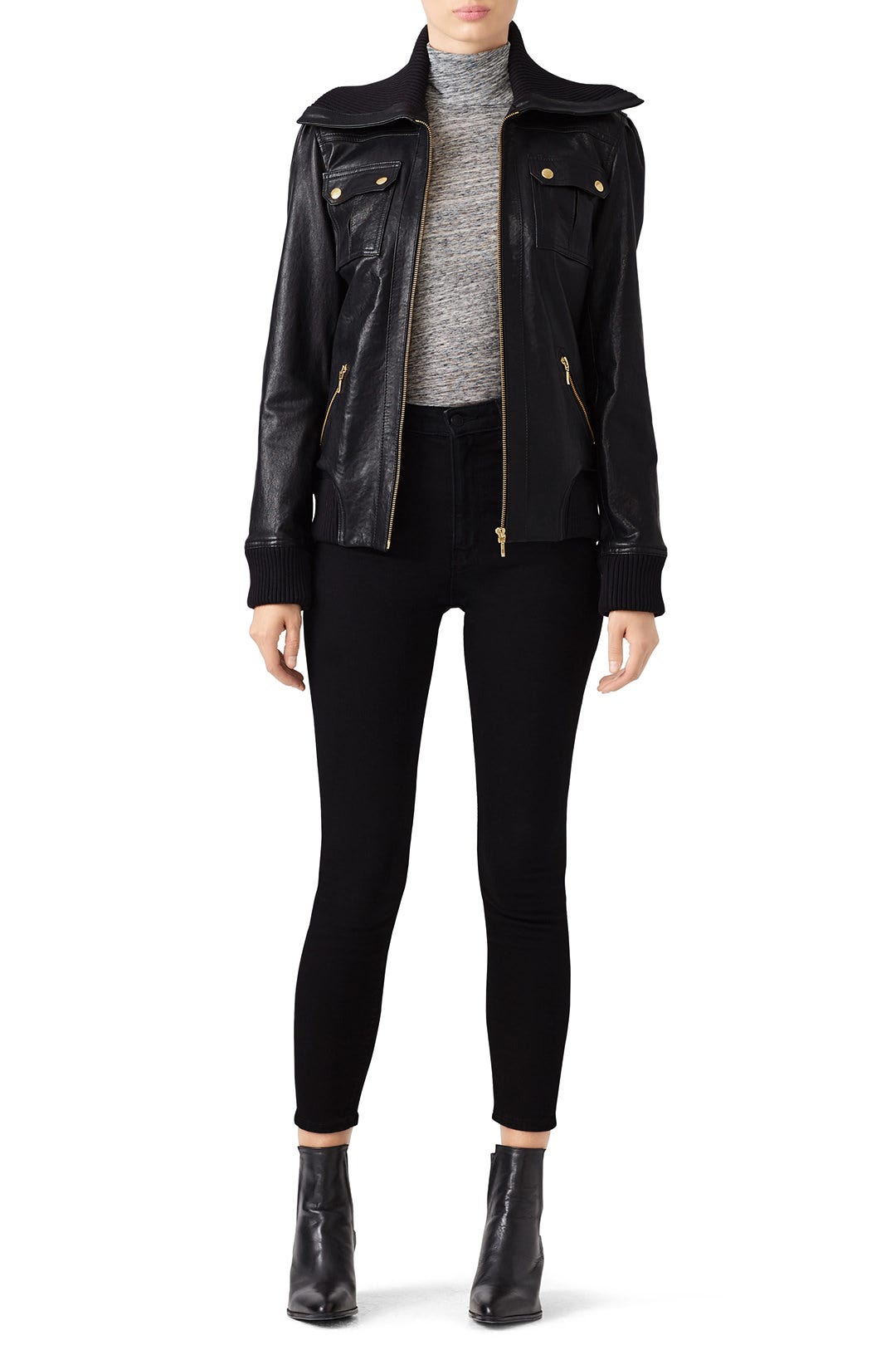 La Cienega Leather Jacket by Trina Turk 3