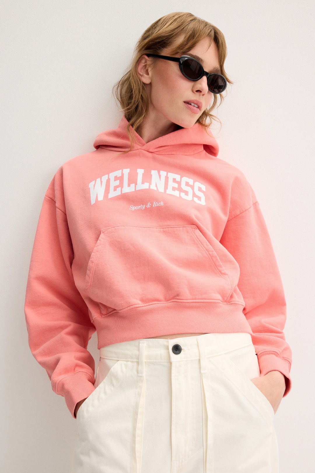 Wellness Ivy Cropped Hoodie by Sporty & Rich 3