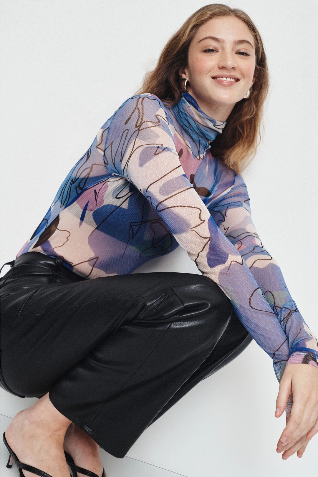 Mesh Turtleneck by Silk Laundry 3