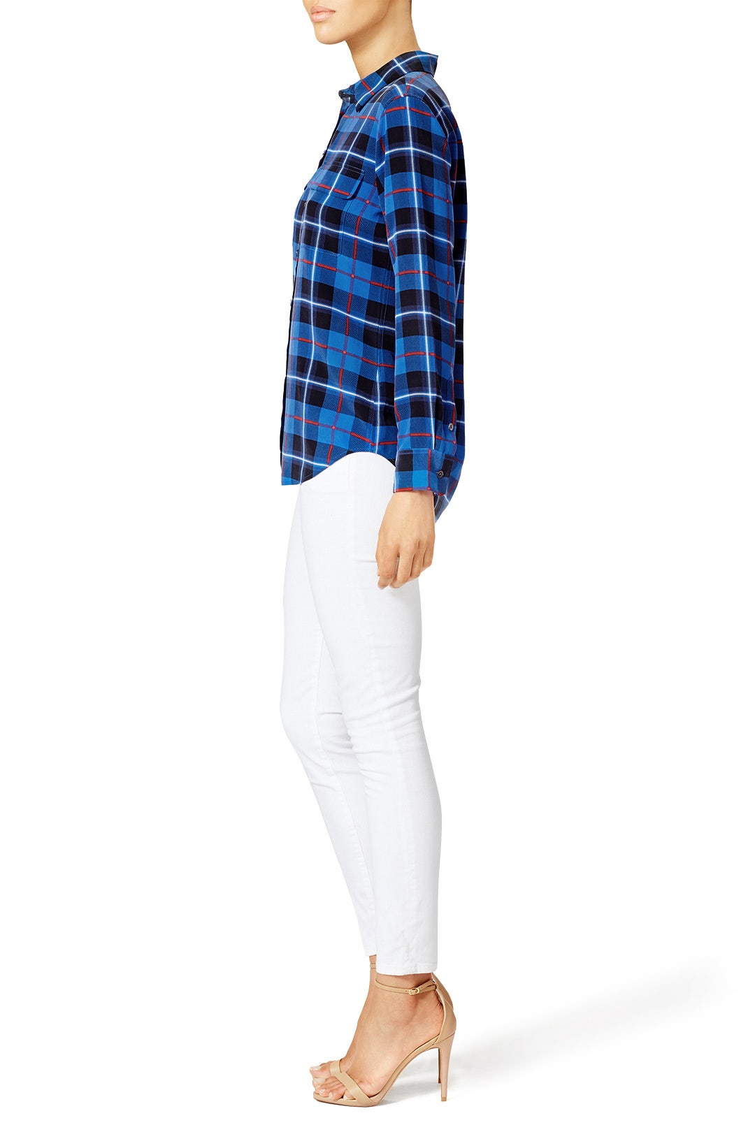 Contrast Plaid Button Down by Equipment 1