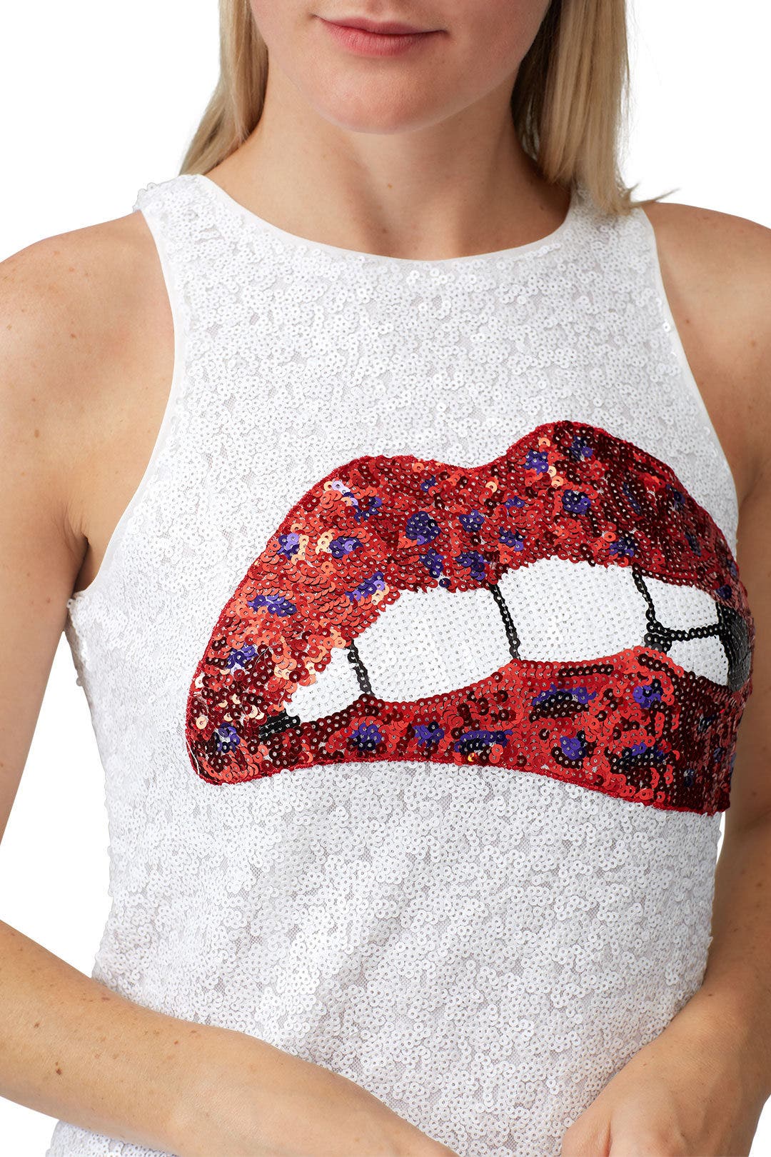 Applique Sequin Shift Dress by Aidan AIDAN MATTOX 3